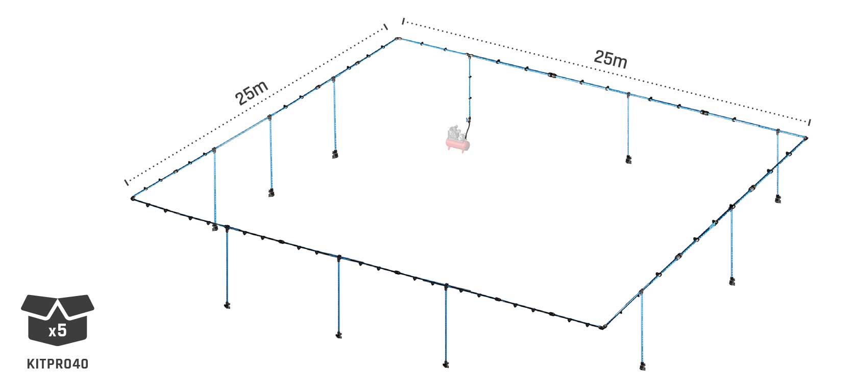 piping kit for large warehouse