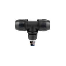 Aircom Polymer Tee Reducing PE Tube Outlet