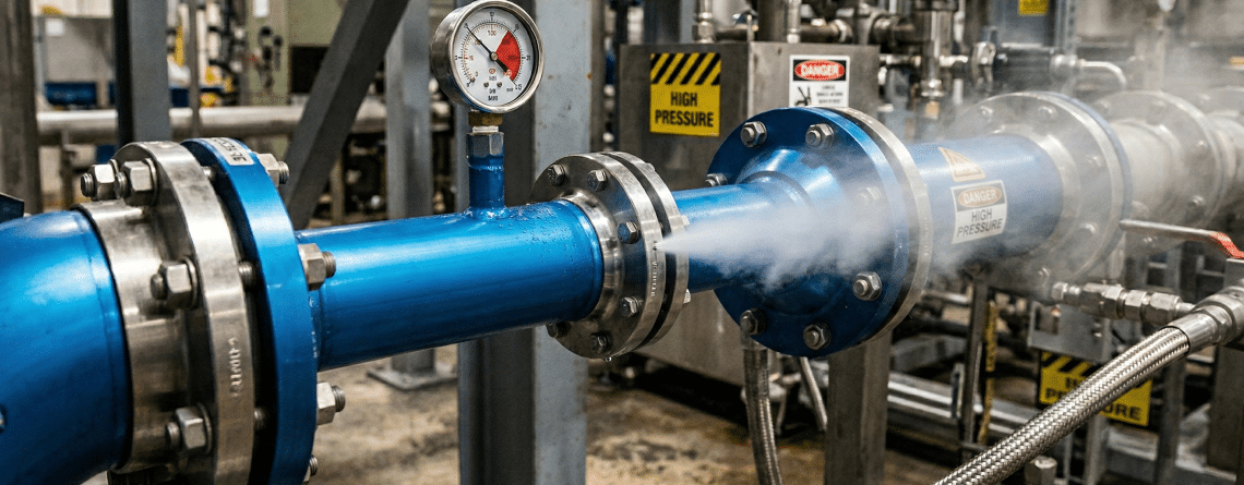 Pipe in high pressure