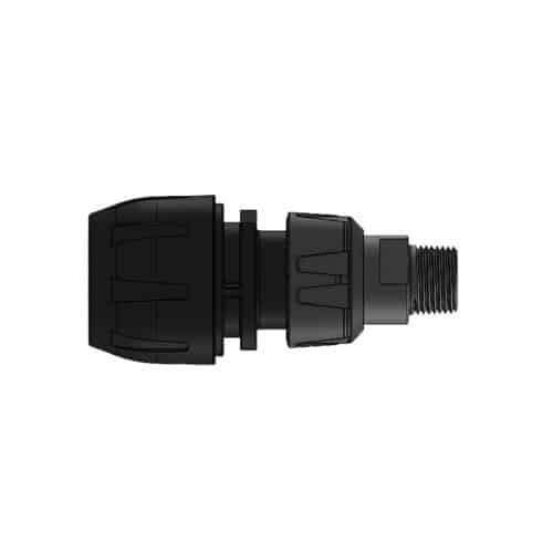 Three-piece Union (Adapter), male threaded, 16 mm (1/2") x 1/4" Technopolymer 5 pcs / pkg